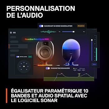 SteelSeries Arena 7 - Système illuminé d'enceintes gaming